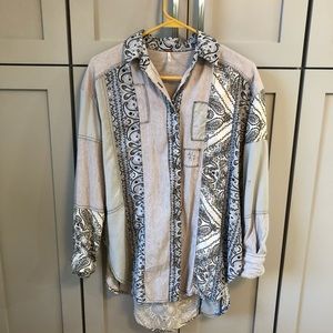 Free People Long Sleeve Western Shirt